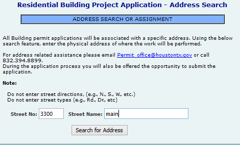 Residential Building Permit Application